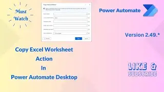 Copy Excel Worksheet To Another Excel Workbook In Power Automate Desktop