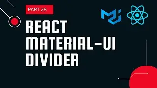 React material UI tutorial 28: Divider component || Material UI for beginners