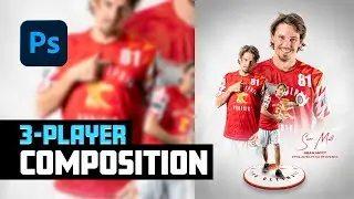 Sports Photoshop Tutorial | Three-Player Poster Composition