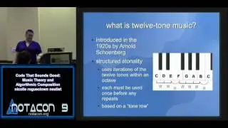 NOTACON 9: Code That Sounds Good: Music Theory and Algorithmic Composition (EN)
