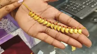 Kerala pattern necklace collections starts from 3.3840 grams