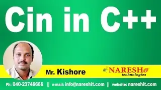 Cin in C++ | C ++ Tutorial | Mr. Kishore