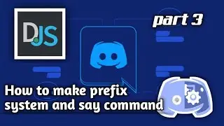 How to make prefix system and say command using discord.js in glitch | android | discord.js v11