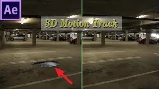 Create pothole on floor -  Attach Objects to floor & wall with 3d Motion Track in After Effects - 18