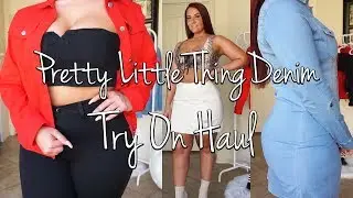 PrettyLittleThing Spring Denim Styles Try-On Haul | Ruby Red