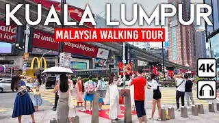 KUALA LUMPUR, Malaysia 🇲🇾 4K Walking Tour | Twin Towers & Bukit Bintang City Center