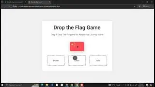 Drop the Flag Game Using HTML, CSS and JavaScript with Source Code