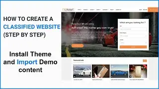 How to Create a classified website using wordpress - Install adforest theme and import demo content