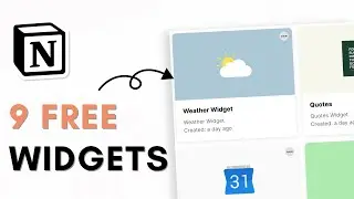 9 FREE widgets for Notion using Indify | Weather, Time, Countdown, Calendar and more