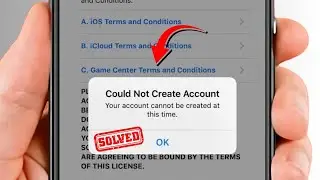 Could Not Create Account Your Account Cannot be Created at This Time / Apple ID / iPhone