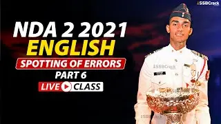 NDA 2 2021 | 500 Most Expected Questions in English | Spotting Of Errors Live Class | Part 6