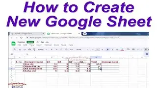 How to Create New Google Sheet