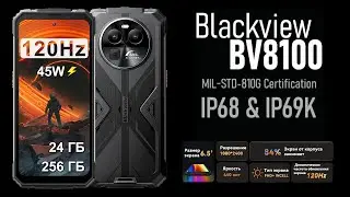 Blackview BV8100 - Защищенный смартфон с Батареей 8800Mah / Dual LED Flashlight Rugged Smartphone