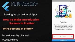 Flutter Onboarding Screens || Introduction Screens in flutter || Starting introduction in flutter