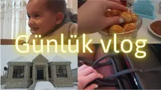 Günlük vlog||Nənəmgilə toplaşdıq||Berdeye qar yağdı||Peraşki bişirdim