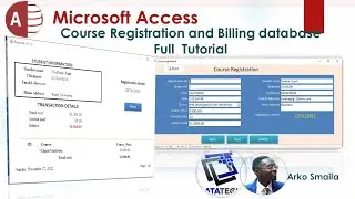 How to create Course registration and billing database in MS Access | Full tutorial