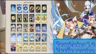 [Genshin TCG] Boss Maker 2.0 deck showcase in nutshell part 1 (Noelle being the boss)