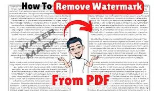 How To Remove Watermark From PDF File Online Free | Remove A Watermark Pdf, Remove Water Mark Pdf🔥🔥🔥