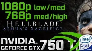 Hellblade: Senua's Sacrifice 1080p/768p test Q9550 GTX 750 Ti
