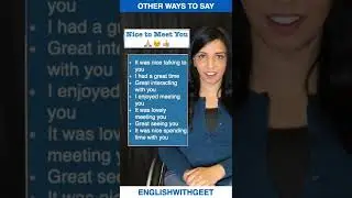 Ways to Say Nice to Meet You 🔥 English With Geet 