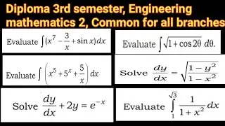 |Engineering mathematics 2 | diploma | common for all branches |previous question papers solutions||