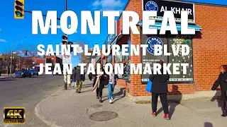 [4K] 🇨🇦 Montréal, CANADA - Walking from Saint Laurent Boulvard to Jean Talon Market