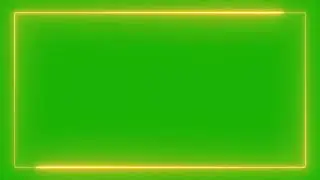 Orange Neon Border Green Screen Overlay Motion Graphics 4K 30fps Copyright Free