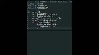 Check whether a number has repeated digits or not || C basics || Array || stdbool header file