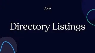 Create Directory Listings using Custom Collection on Dorik