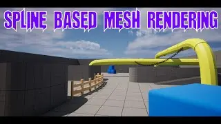 Unreal Engine - Spline based Mesh Rendering, Auto Pipes ,Chains & Fence etc