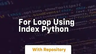 for loop using index python