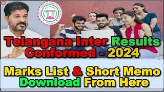 Telangana Inter Result Date Conformed on 20th April 2024 | Download Marks list and Short Memo Here