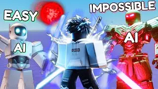 Blade Ball AI Training Bot EASY to IMPOSSIBLE Level... (Roblox)