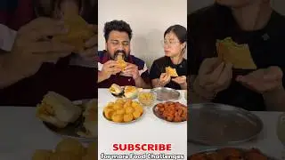 KOREAN GIRL Shocking REACTION😱 SAMOSA EATING CHALLENGE😂🔥 