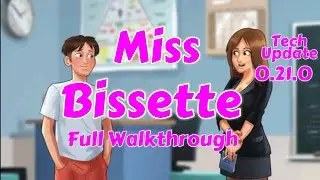 MISS BISSETTE FULL WALKTHROUGH COMPLETE | SUMMERTIME SAGA 0.21.0 LATEST TECH UPDATE | FRENCH QUIZ..