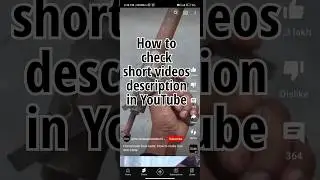 How to check short videos description in YouTube #ytshorts #youtube #tech #ytshort #technology #ad