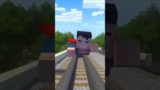 Thomas saved by Superman in Minecraft