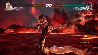 Tekken 7 Anna Trampling LiLi in bikini, 5 rounds