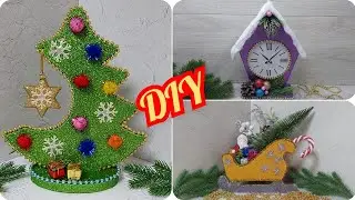 3 Christmas decoration idea made with cardboard / DIY Affordable Christmas crafts ideas