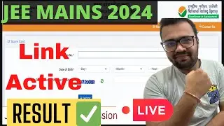 🔴LINK Active Answer Key & RESULT🔥|JEE Mains 2024 April Marks vs Percentile |JEE mains 2024 result