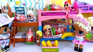 DOLLS LOL😛 CARTOON SURPRISE😁 MARMALADE MILK🍼🍼 in KINDERGARTEN LOL stories DARINELKA