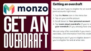 How To Get An Overdraft On Monzo Bank (2024) Easy Tutorial