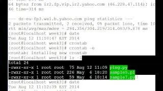 Week 3 Automation with ping command python and crontab