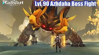 Genshin Impact - LvL 90 Azhdaha Dragon Boss Fight