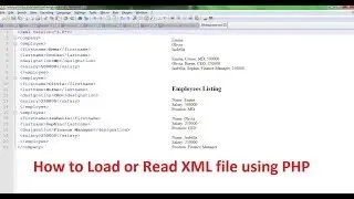 How to Load or Read XML file using PHP