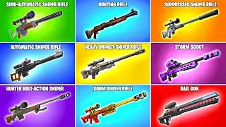 Evolution of All Fortnite Sniper Rifles (Chapter 1 Season 1 - Chapter 5 Season 3)