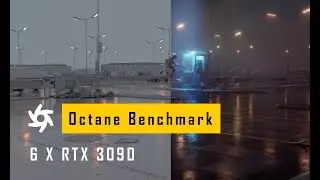 Powerful Octane Render Farm | Octane Benchmark 6 x RTX 3090 | iRender Cloud Rendering