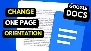 How to change page orientation in Google Docs for one page