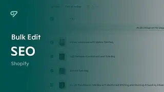 Bulk Edit Shopify SEO Settings in Vela