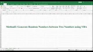 How to Generate Random Numbers between Two Numbers in Excel